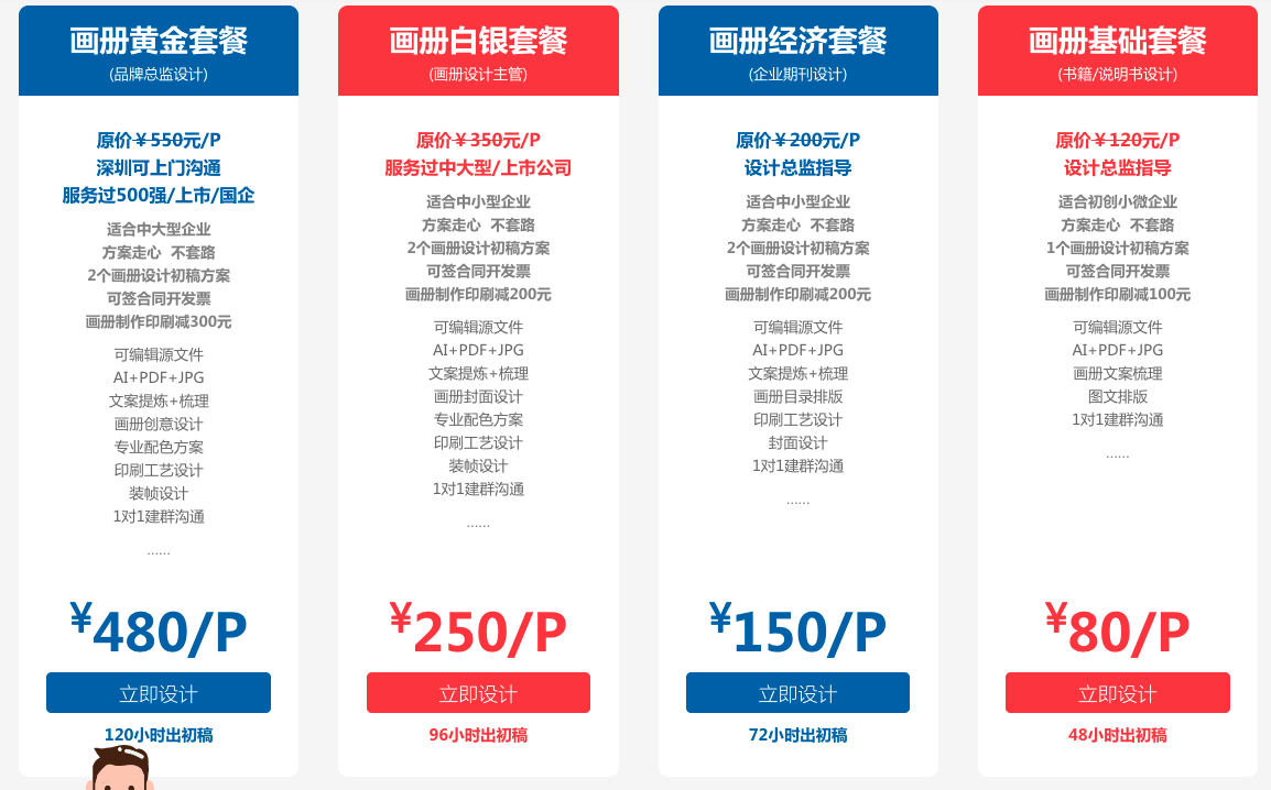 深圳产品画册设计报价的价格是多少钱？